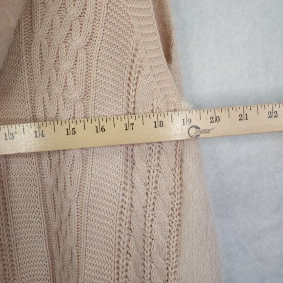 Oliver by Escio Duster Cardigan Vest XL Sleeveless Knit Pockets Hood Blush Pink - Picture 14 of 14